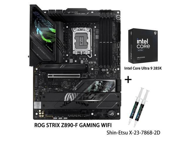 ASUS ROG STRIX Z890-F GAMING WIFI motherboard & Intel Ultra 9 285K CPU Comb, Intel Z890 LGA 1851 ATX, DDR5 slots, DIMM Flex, AEMP III, WiFi 7,...