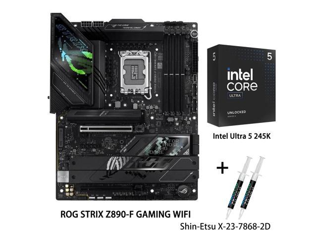 ASUS ROG STRIX Z890-F GAMING WIFI motherboard & Intel Core Ultra 5 245K CPU Comb, Intel Z890 LGA 1851 ATX, DDR5 slots, DIMM Flex, AEMP III, WiFi 7,...