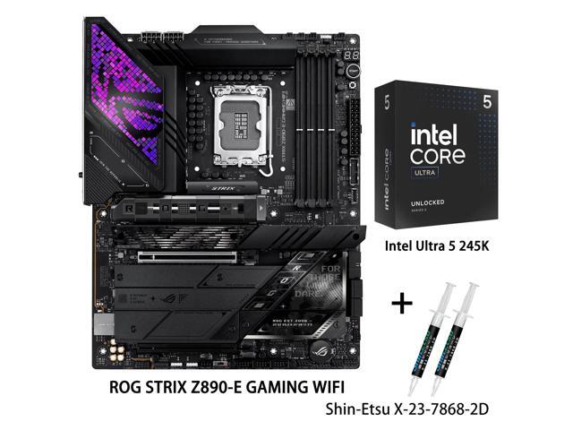 ASUS ROG STRIX Z890-E GAMING WIFI motherboard & Intel Core Ultra 5 245K CPU Comb, Z890 LGA 1851 ATX, DDR5 slots, DIMM Flex, AEMP III, WiFi 7,NPU...