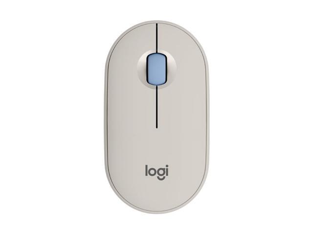 Logitech Pebble 2 M350s Mouse, Slim, compact Bluetooth Wireless, customizable button, Multi-device pairing, Tonal Sand