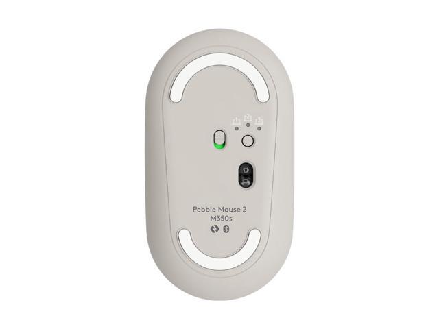 Logitech Pebble 2 M350s Mouse, Slim, compact Bluetooth Wireless, customizable button, Multi-device pairing, Tonal Sand