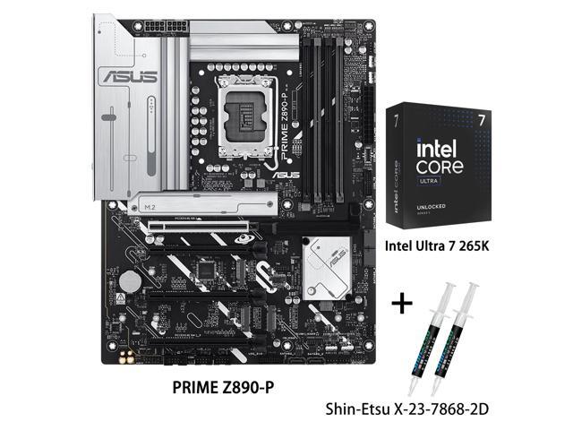 ASUS PRIME Z890-P motherboard & Intel Core Ultra 7 265K CPU Comb, Z890 (LGA 1851) ATX, DDR5 slots, PCIe 5.0,USB 20Gbps, 4 x M.2 slots, Realtek 2.5...