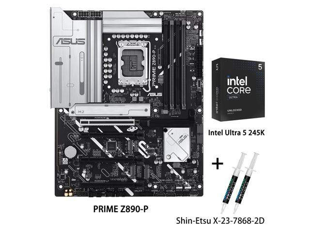 ASUS PRIME Z890-P motherboard & Intel Core Ultra 5 245K CPU Comb, Z890 (LGA 1851) ATX, DDR5 slots, PCIe 5.0,USB 20Gbps, 4 x M.2 slots, Realtek 2.5...