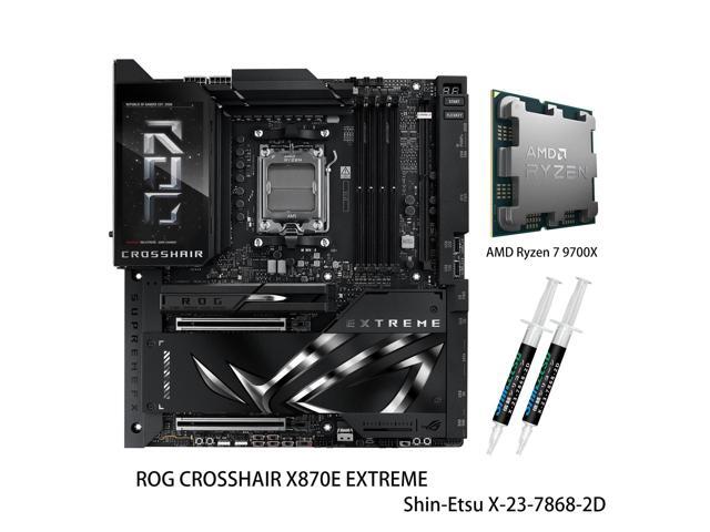ASUS ROG CROSSHAIR X870E EXTREME Motherboard & AMD Ryzen 7 9700X CPU Combo, AMD AM5 E-ATX Gaming - 20+2+2 Power Stages, DDR5, PCIe 5.0, 5x M.2, 5G...