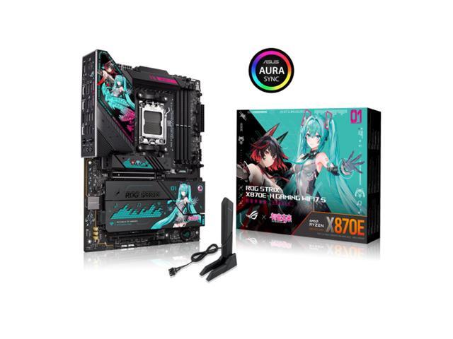 ASUS ROG STRIX X870E-H S MIKU motherboard & GPU& CPU & Cooler& Combo, GAMING WIFI7 HATSUNE MIKU EDITION, AMD X870E ATX motherboard,...