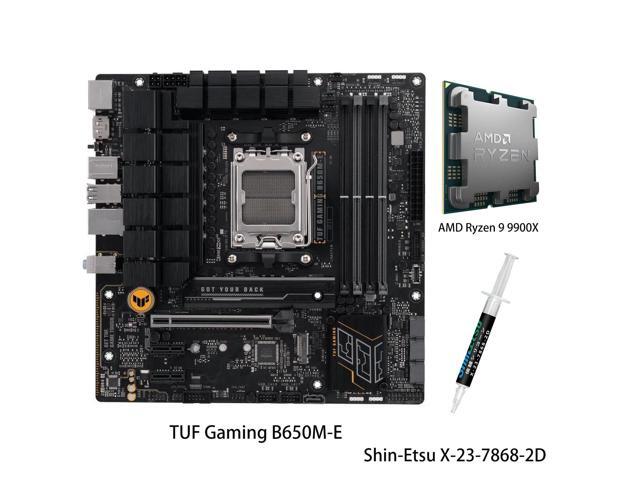 ASUS TUF Gaming B650M-E Motherboard & AMD Ryzen 9 9900X CPU Combo, AMD B650 Motherboard,Socket AM5, DDR5,PCIe 5.0 M.2,2.5 Gb Ethernet,Two-Way AI...