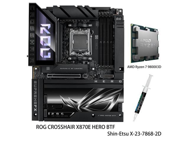 ASUS ROG CROSSHAIR X870E HERO BTF Motherboard & AMD Ryzen 7 9800X3D CPU Combo, AMD X870E ATX, 18+2+2 Power, DDR5, WiFi 7, 5x M.2, PCIe 5.0, USB4,...
