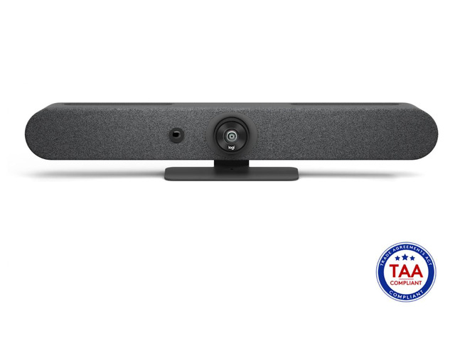 Logitech 4K CC4500e Webcam, Commercial Conference Room Video Camera: Rally Bar MINI Office 4K Ultra HD 120° Wide-Angle Camera with Expandable...