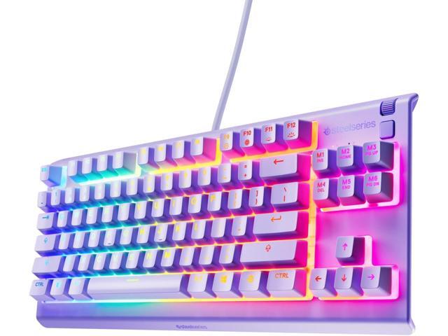 SteelSeries Apex 3 TKL Black Tenkeyless Gaming Keyboard, Whisper-Quiet Membrane Switches, 8-Zone RGB, IP32 Water Resistant, Aluminum Frame,.