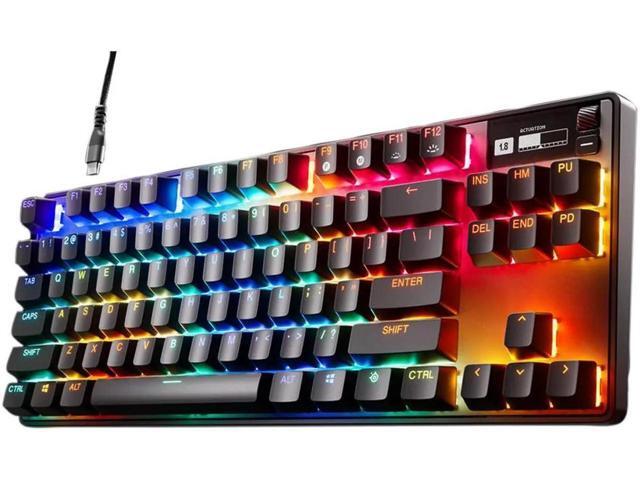 SteelSeries Apex Pro TKL Gen 3 Wired Esports Keyboard,87-Key Tenkeyless OmniPoint 3.0 Adjustable HyperMagnetic Rapid Trigger,OLED Smart Display,...