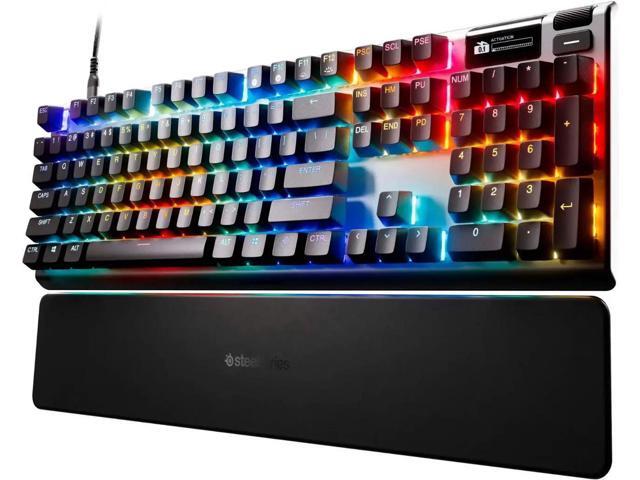 SteelSeries Apex Pro Gen 3 Black Full Size Wired Mechanical Gaming Keyboard, OmniPoint 3.0 Adjustable Switches, 0.1-4.0mm Actuation, Hot-Swappable,...
