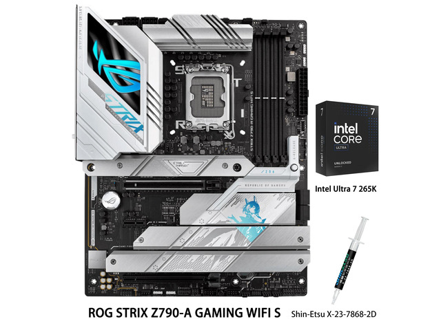 ASUS ROG STRIX Z790-A GAMING WIFI S Motherboard & Intel Ultra 7 265K CPU Combo, Z790 LGA 1700 ATX Motherboard, Advanced AI PC-ready, 16+1+2stages,...