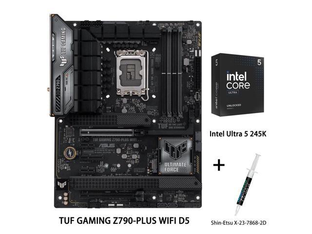 ASUS TUF GAMING Z790-PLUS WIFI D5 Motherboard & Intel Ultra 5 245K CPU Combo, LGA 1700(Intel14th & 13th & 12th Gen) ATX gaming motherboard, PCIe...