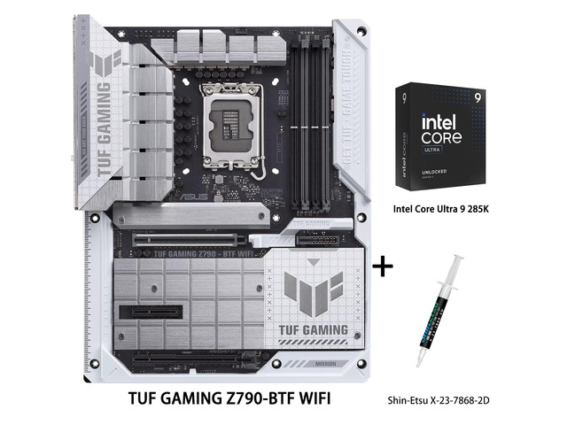 ASUS TUF GAMING Z790-BTF WIFI Motherboard & Intel Ultra 9 285K CPU Combo, Intel Z790(LGA1700)ATXGaming motherboard,AlPC ready,PCle 5.0, DDR5,four...