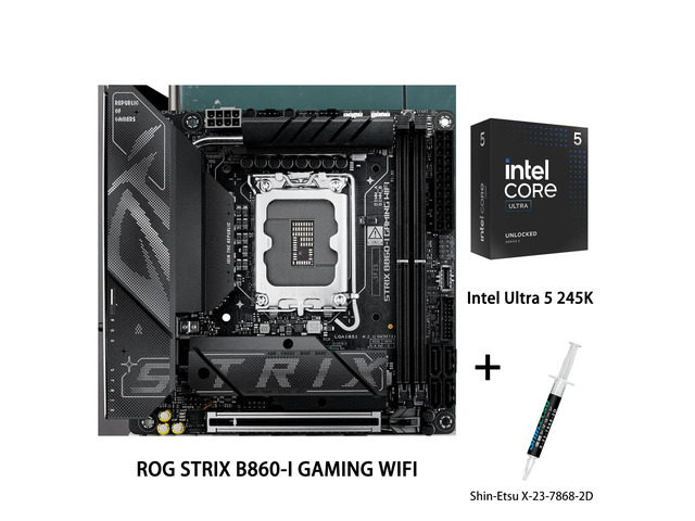 ASUS ROG STRIX B860-I GAMING WIFI Motherboard & Intel Ultra 5 245K CPU Combo,B860 LGA 1851 mITX Mini-ITX motherboard, Intel Core Ultra Series 2...