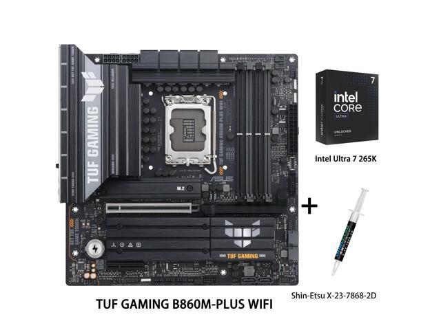 ASUS TUF GAMING B860M-PLUS WIFI Motherboard & Intel Ultra 7 265K CPU Combo,B860 LGA 1851 mATX motherboard, Intel Core Ultra Series 2 Ready, AI PC,...