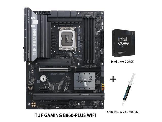 ASUS TUF GAMING B860-PLUS WIFI Motherboard & Intel Ultra 7 265K CPU Combo,B860 LGA 1851 ATX motherboard, Intel Core Ultra Series 2 Ready, Advanced...