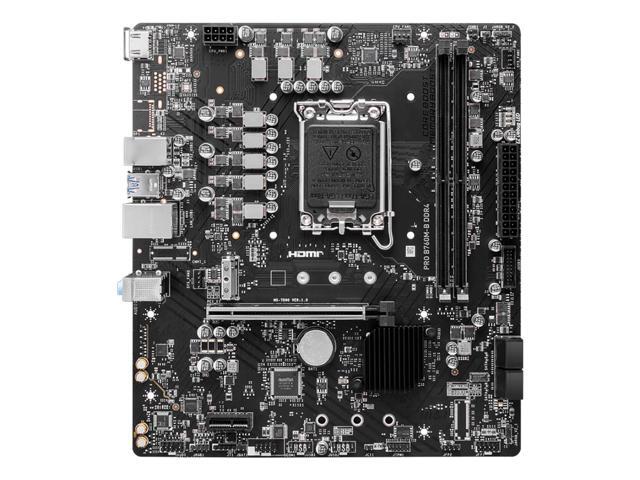 MSI PRO B760M-B DDR4 gaming computer motherboard supports CPUs 14600KF/14490F/13490F (Intel B760/LGA 1700)
