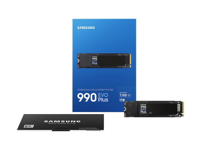 SAMSUNG 990 EVO Plus 1TB Internal NVMe M.2 2280 SSD, PCIe Gen4 x4 / Gen5 x2 NVMe 2.0, Up to 7150MB/s Read 6300MB/s Write, V-NAND TLC, HMB, 600TBW,...