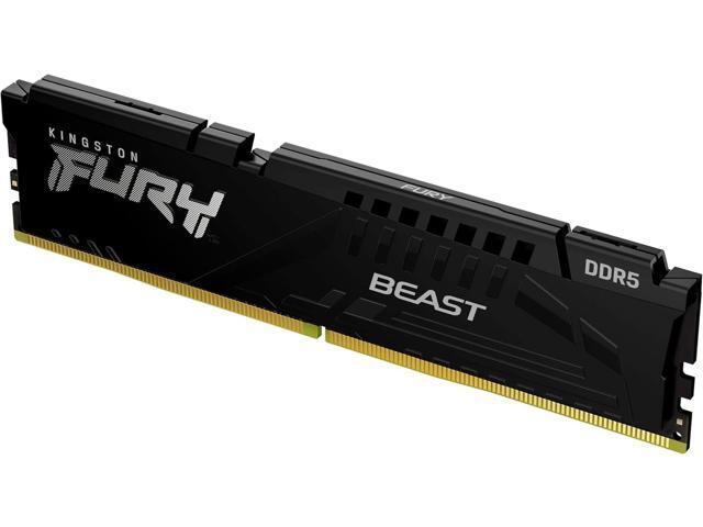 Kingston FURY Beast Single 32GB DDR5 Memory, 5200MT/s PC5-41600 CL40 40-40-40 Timing 1.25V On-die ECC Unbuffered 288Pin UDIMM Standard Desktop...