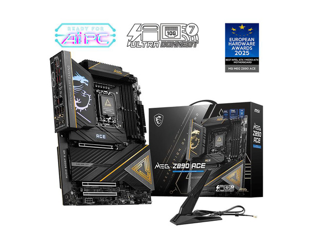 MSI MEG Z890 ACE WIFI7 War God Motherboard with 10G Ethernet Port; Supports CPUs 285K/265K/270K/250K (Intel Z890/LGA 1851)