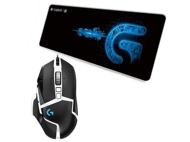 Logitech (G) G502 SE PANDA Wired Gaming Mouse + DESK MAT F005-3 black blue Fine Surface Mouse Pad Combo, Optical Mechanical Hybrid Micro Motion,...