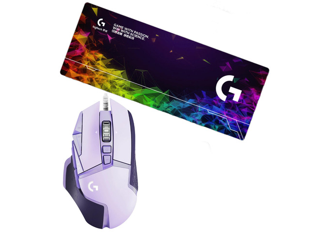 Logitech (G) G502 HERO Purple Wired Gaming Mouse + F005-16 70cm Gaming Mouse Pad Combo, RGB Weighted Design, 25600DPI, 11 Buttons Macro...
