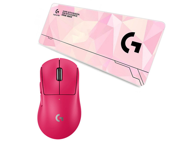 Logitech PRO X SUPERLIGHT 2 DEX Magneta Mouse + F00514pink 80cm Large Fine Surface Gaming Mouse Pad Combo, 60g Lightweight, 44K DPI Sensor, 8k Hz...