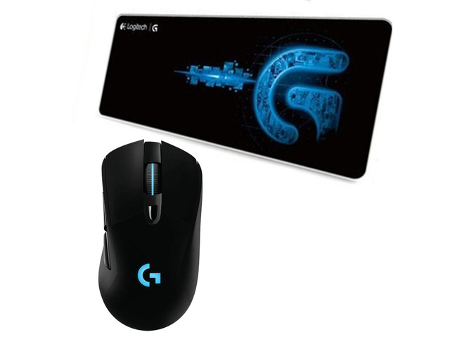 Logitech G703 HERO25K Wireless Silent Mouse + F0053 blackblue Fine Surface Pad Combo, HERO 25K Sensor, 25600DPI, 6 Buttons, Thickened, NonSlip...