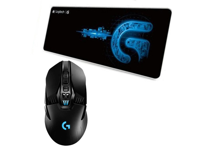 Logitech G903 HERO 25K Wireless Silent Mouse + F0053 blackblue Fine Surface Pad Combo, HERO 25K Sensor, 25600DPI, 11 Buttons, Thickened, NonSlip...