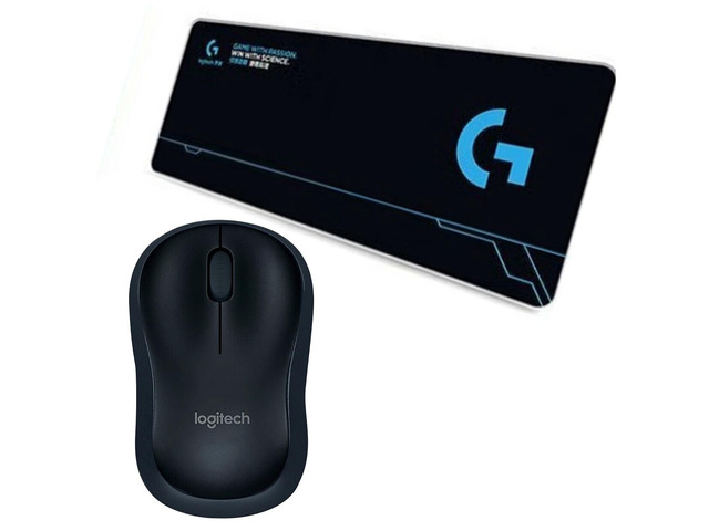 Logitech B175 Silent Wireless Mouse + F00515black Fine Surface Pad Combo, Micro Receiver, 1000DPI, Thickened, NonSlip Backing, Low Friction,...