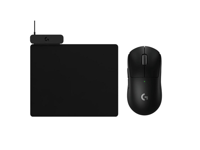 Logitech GPW III Black Lightweight RGB Wireless Gaming Mouse + POWERPLAY 2 Black Wireless Rechargeable Mouse Pad Combo, Low Latency, 25600DPI, Low...