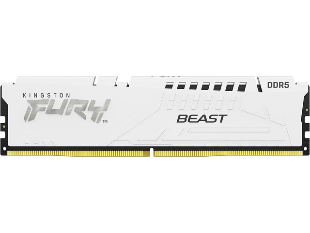 Kingston FURY Beast 32GB DDR5 White Single Desktop Memory, 5600MT/s PC5-44800, CL40 40-40-40 Timing, 1.25V, AMD EXPO & Intel XMP 3.0 Ondie ECC...