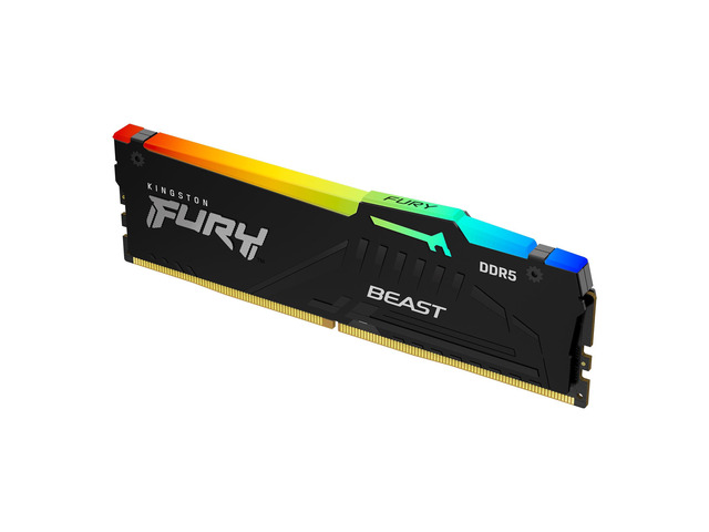 Kingston FURY Beast 16GB DDR5 RGB Single Desktop Memory, 6800MT/s PC5-54400, CL34 34-45-45 Timing, 1.4V, Hynix Adie IC, OnDie ECC, AMD EXPO & Intel...