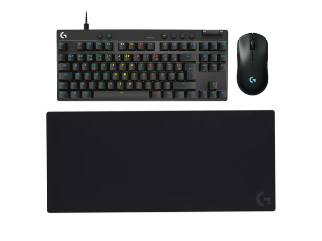 Logitech G PRO 2 LIGHTSPEED Mouse + G PRO X TKL RAPID Keyboard + G840 Mouse Pad Bundle, Ambidextrous 44K DPI Sensor, Magnetic Analog Switches Rapid...