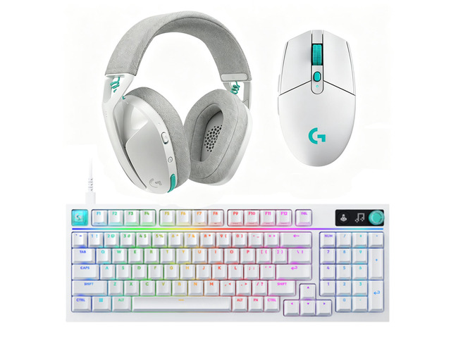Logitech G304X Wireless Mouse + G316X Mechanical Keyboard + G321 Wireless Headset Gaming Bundle, 25600DPI Macro Mouse, 8KHz Low Latency Keyboard,...