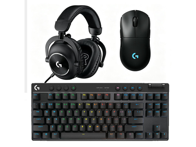 Logitech G PRO 2 + PRO X TKL + PRO X 2 LIGHTSPEED Gaming Bundle, 44K DPI Professional Mouse, PBT Keycaps RGB Keyboard, 7.1 Surround Sound Noise...