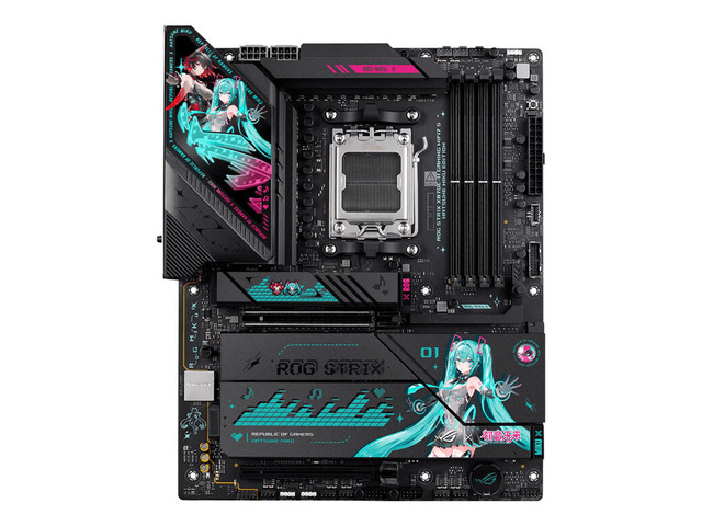 ASUS ROG STRIX X870E-H GAMING WIFI7 S HATSUNE MIKU EDITION AMD X870E ATX motherboard, 16+2+1 power stages, Dynamic OC Switcher, Core Flex, DDR5,...