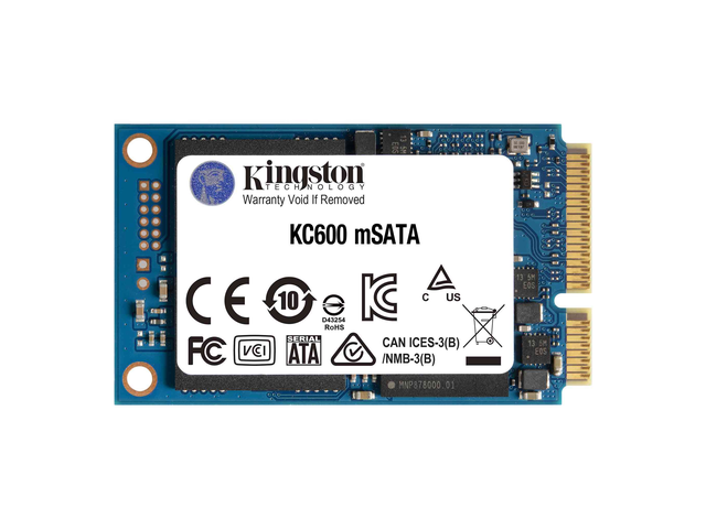 Kingston KC600 mSATA 256GB SATA Rev 3.0 SSD, 3D TLC Internal Solid State Drive, mSATA Form Factor, Up to 550MB/s Read 500MB/s Write, 150TBW,...