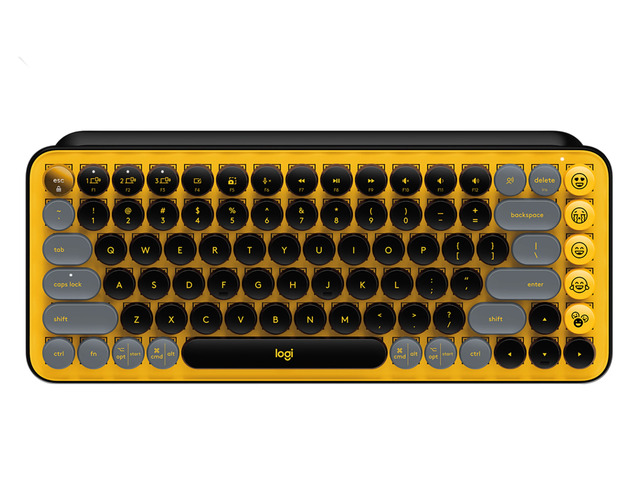 Logitech POP Keys Mechanical Wireless Keyboard, with Customizable Emoji, Durable Compact Design, Bluetooth or USB Connectivity, Multi-Device, OS...