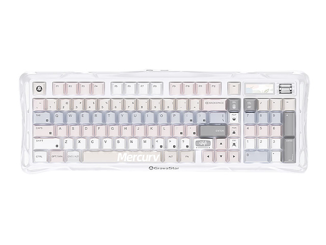 GravaStar Mercury K98 Misty Pink Mechanical Gaming Keyboard,98% Layout HotSwappable,TriMode 2.4G/Bluetooth 5.4/USBC,GasketMount 5Layer...