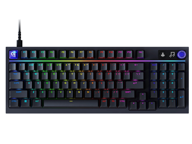 Logitech G316 X 8K Custom Mechanical wired Gaming Keyboard, 98 Hot Swappable Gasket Mount, with Linear Switches and Dial, 920-013699, ...