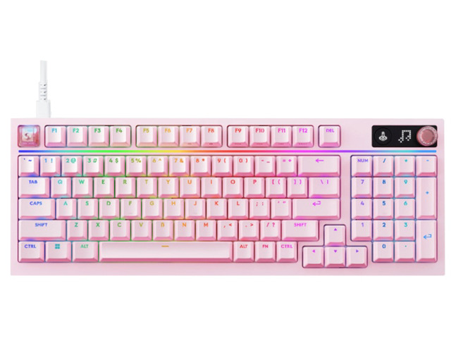 Logitech G316 X 8K Custom Mechanical wired Gaming Keyboard, 98 Hot Swappable Gasket Mount, with Linear Switches and Dial, 920-013705, white...