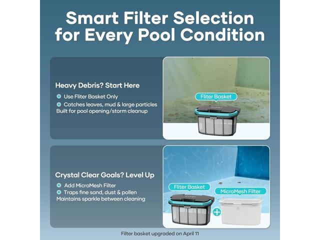 Aiper - Scuba X1 Pro: Adaptive Robotic Pool Cleaner, Max Coverage Ultra-Fine Filtration, Works with HydroComm Pure, 6,600 GPH - Gray - image 3