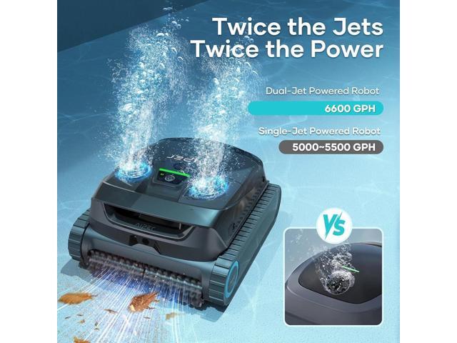 Aiper - Scuba X1 Pro: Adaptive Robotic Pool Cleaner, Max Coverage Ultra-Fine Filtration, Works with HydroComm Pure, 6,600 GPH - Gray - image 6