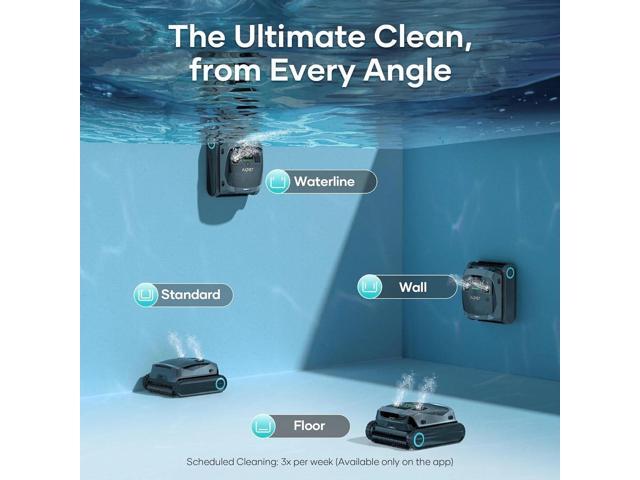 Aiper - Scuba X1 Pro: Adaptive Robotic Pool Cleaner, Max Coverage Ultra-Fine Filtration, Works with HydroComm Pure, 6,600 GPH - Gray - image 8