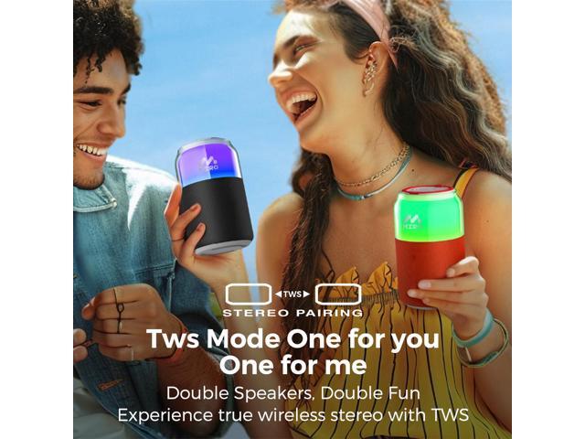 Miro P1 360° Surround Stereo Speaker, TWS Wireless Dual Channel Audio, Smart LED Ambient Lighting, Classic Soda Bubble Sound Effect, Bluetooth 5.4,...