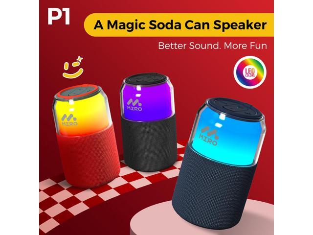 Miro P1 360° Surround Stereo Speaker, TWS Wireless Dual Channel Audio, Smart LED Ambient Lighting, Classic Soda Bubble Sound Effect, Bluetooth 5.4,...