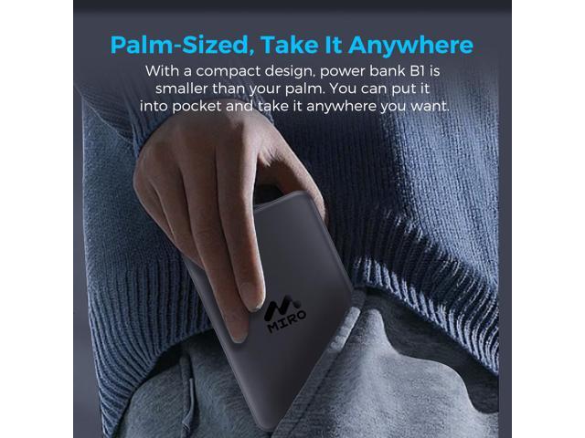 MIRO B1 Power Bank - 4400mAh Portable Charger with 22.5W Wired & 15W Wireless Fast Charging, Palm - Sized for On - the - Go Use