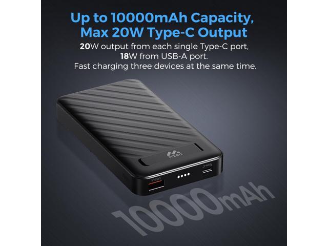 MIRO Power Bank B6: Small Size, Monster Power, Triple - Port Fast Charging 10000mAh